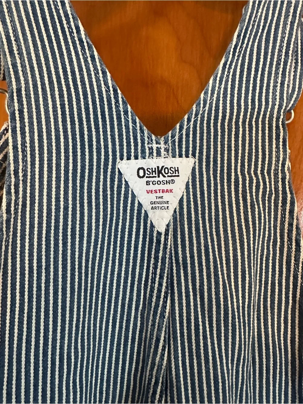 VTG OshKosh B’Gosh Hickory Stripe Railroad Overalls 3T